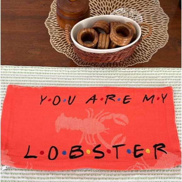 Lobster 8 x 16 Full Zip Bag 2 Sides Hand Made YOU ARE MY LOBSTER Friends Font - Picture 1 of 6